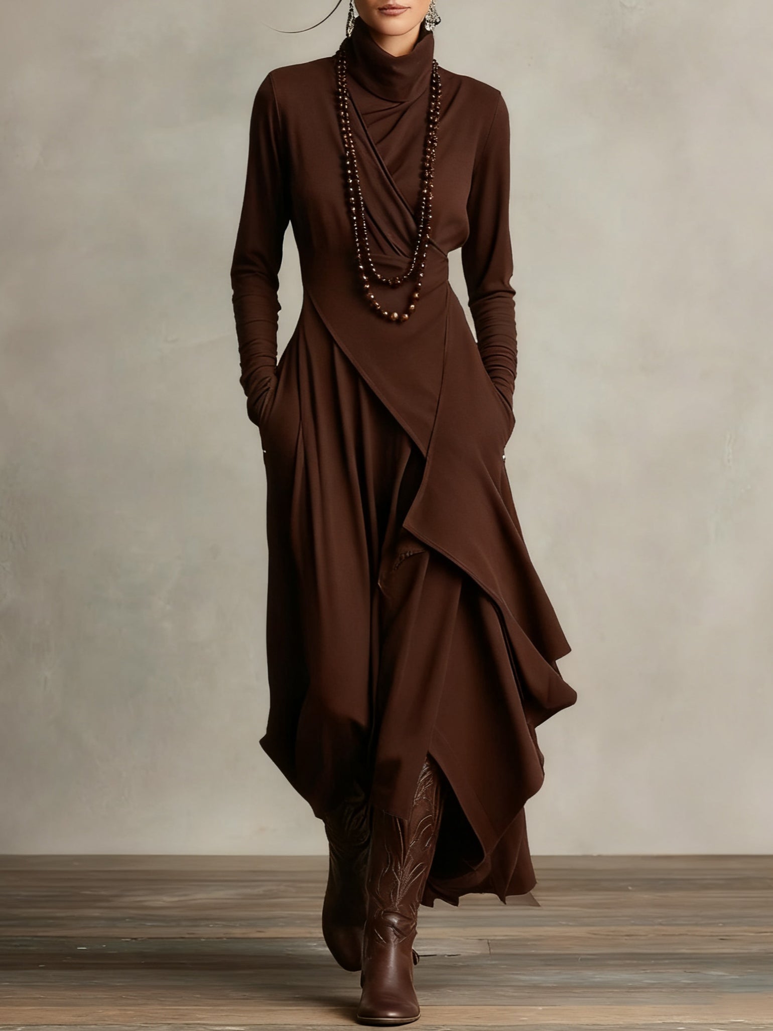 Elegant Rhea maxi dress for women by Harrow, featuring flowing fabric and a graceful silhouette, perfect for sophisticated occasions.