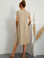 Harrow Robin casual summer dress for women with pockets, lightweight and comfortable for warm weather, in a relaxed fit.