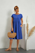 Harrow Robin casual summer dress for women with pockets, lightweight fabric, and a relaxed fit perfect for warm weather.
