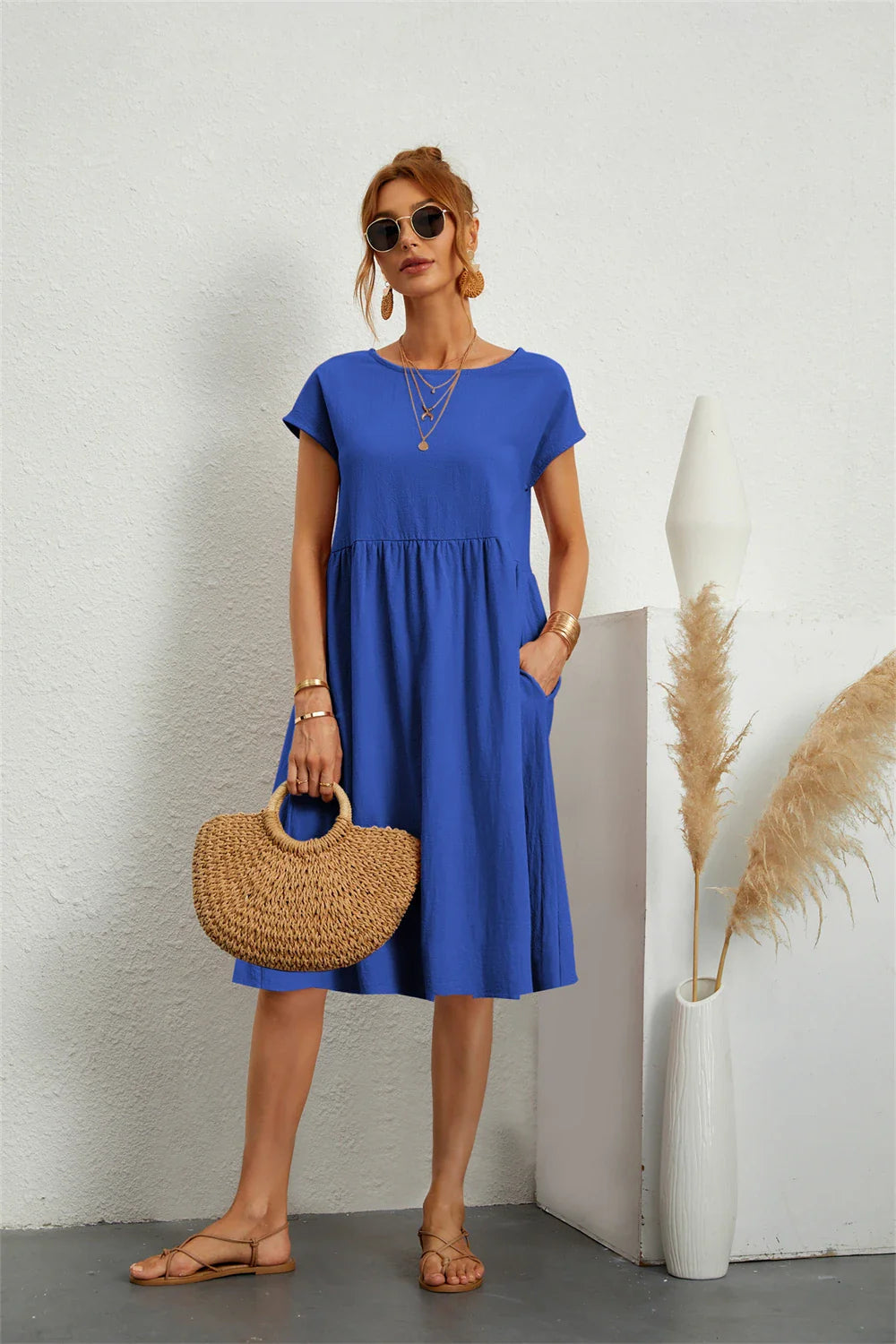Harrow Robin casual summer dress for women with pockets, lightweight fabric, and a relaxed fit perfect for warm weather.