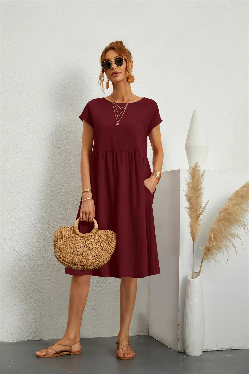 Harrow Robin casual summer dress for women with pockets, lightweight fabric, and a relaxed fit perfect for warm weather.