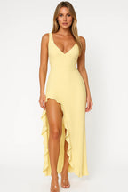Zenobia | Dreamy Ruched Wedding Guest Maxi Dress for Women