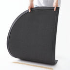 Non-Slip Semi Circle Doormat Cotton-Poly Blend Durable Outdoor Front Door Mat