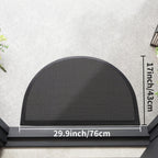 Non-Slip Semi Circle Doormat Cotton-Poly Blend Durable Outdoor Front Door Mat