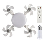 Multi Cooler Fast Ceiling Fan Light with Foldable Blades and Remote Control LED Lighting