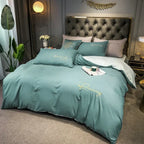 Harrow Luxury Embroidered Duvet Cover Soft Breathable Fabric 86.6x94.5 Inches Multiple Colors