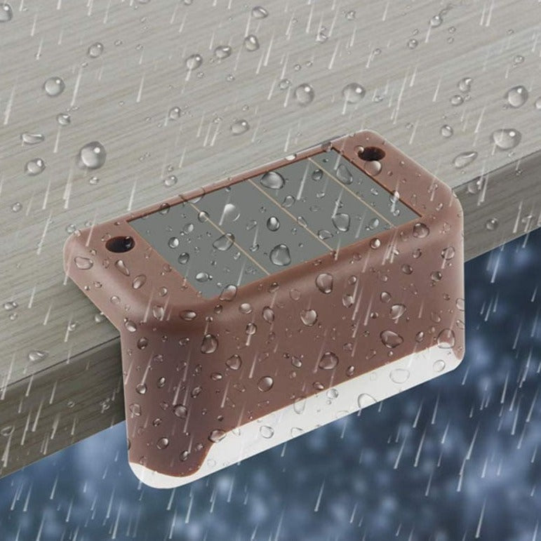 Solar Waterproof LED Step Light Solar-Powered Outdoor Stair Lighting Weather-Resistant