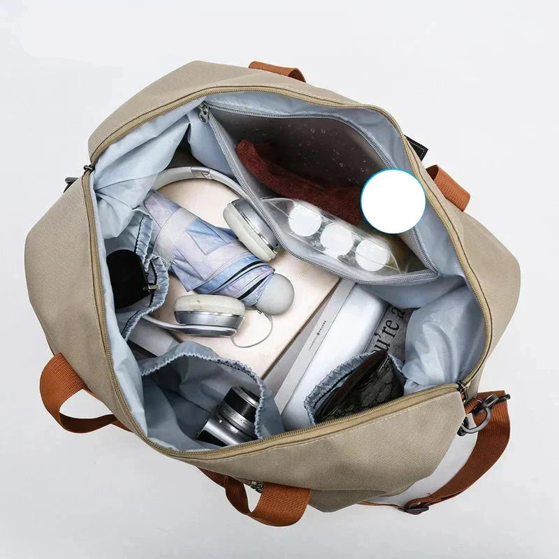 CarryOnFit Crossbody Travel Bag and Sports Bag Eco-Friendly Fabric 46x25x28 cm Durable Tote