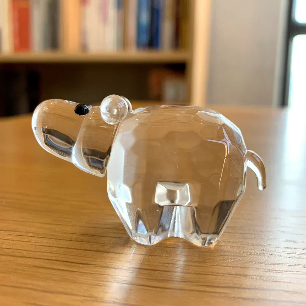 Animal Crystal Paperweight Figurines Modern Decorative Office Desk Accessories