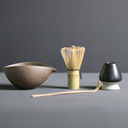 Traditional Matcha Tea Set Bamboo Whisk Ceramic Bowl Wooden Spoon for Authentic Tea Ceremony