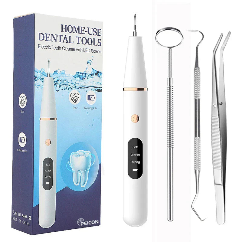 SmilePro Ultrasonic Tooth Tartar Cleaner Plaque Remover Portable Dental Calculus Remover