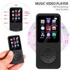 Wireless MP3 Player with Bluetooth 5.4, HiFi Lossless Sound, 1.8-Inch Screen, Expandable Storage up to 128GB