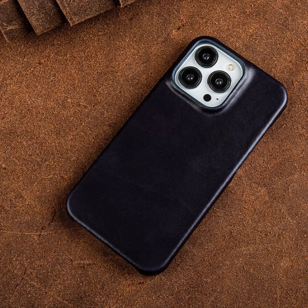RoyalLeather Handmade Genuine Cowhide Leather iPhone Case Slim Protective Cover