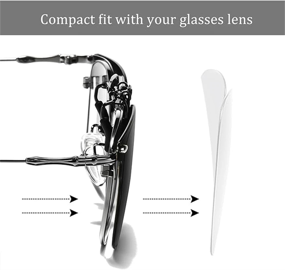 Polarized Clip-On Sunglasses with UV400 Lenses Flip-Up Mechanism Universal Fit for Glasses