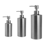 Elegant Stainless Steel Hand Pump Soap Dispenser Refillable Glossy Finish 250ml 350ml 550ml