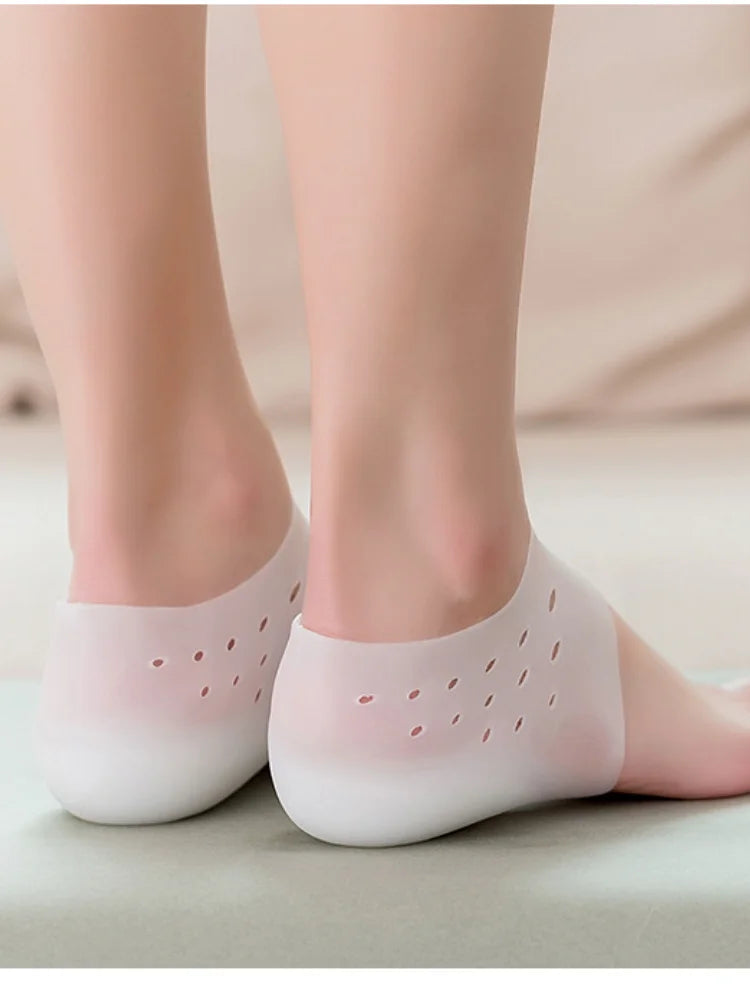 Unisex Invisible Silicone Height Increase Insoles Transparent Shoe Lift Pads 1 Pair