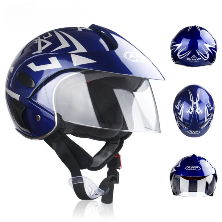 Kids Motocross Helmet Full Face ABS Lightweight Adjustable Straps Ages 3-9 Blaze Colors