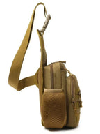 Multi-Pocket Compact Hiking Chest Bag 600D Oxford Nylon Water Resistant Crossbody Shoulder Bag