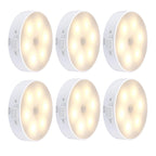 Sticky LED Motion Sensor Mini Night Lamp Round Battery Operated Warm Light