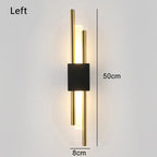 Nordic LED Wall Lamp Modern Metal Acrylic Wall Sconce Up Down Light Black Gold Finish