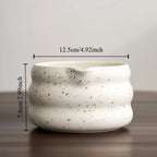 Japanese Ceramic Matcha Tea Bowl 4.5 Inch Traditional Design for Brewing and Serving