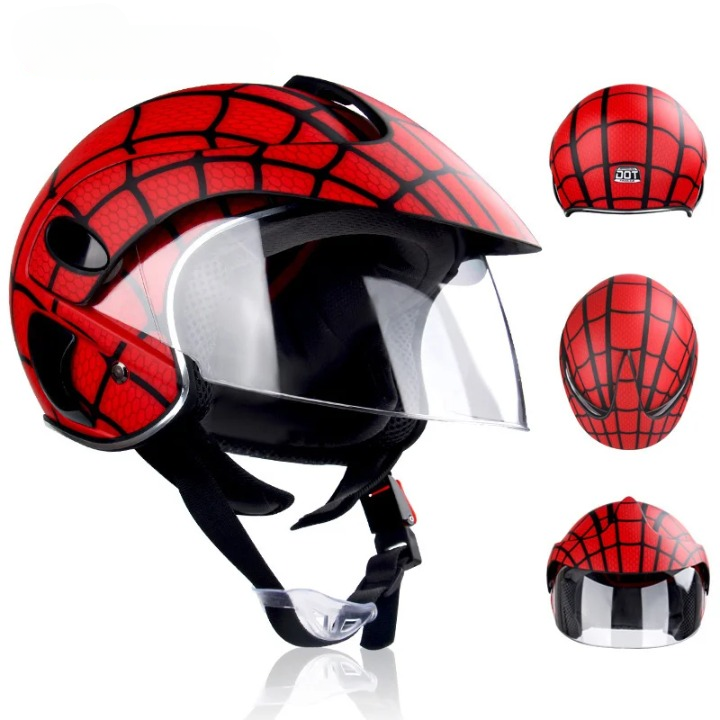 Kids Motocross Helmet Full Face ABS Lightweight Adjustable Straps Ages 3-9 Blaze Colors