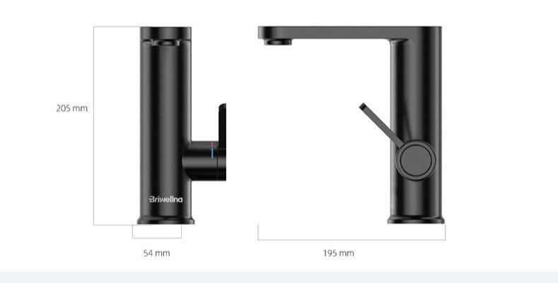 Electric Water Heater Faucet Instant Hot Water Deck-Mounted Sink Faucet with Adjustable Temperature