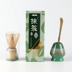 Bamboo Matcha Whisk Set 100-Prong Chasen with Scoop Eco-Friendly Tea Tool