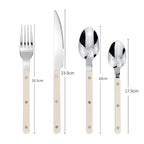 Harrow Bistro 24-Piece Cutlery Set Western Engraved Design Durable Dinnerware for 6