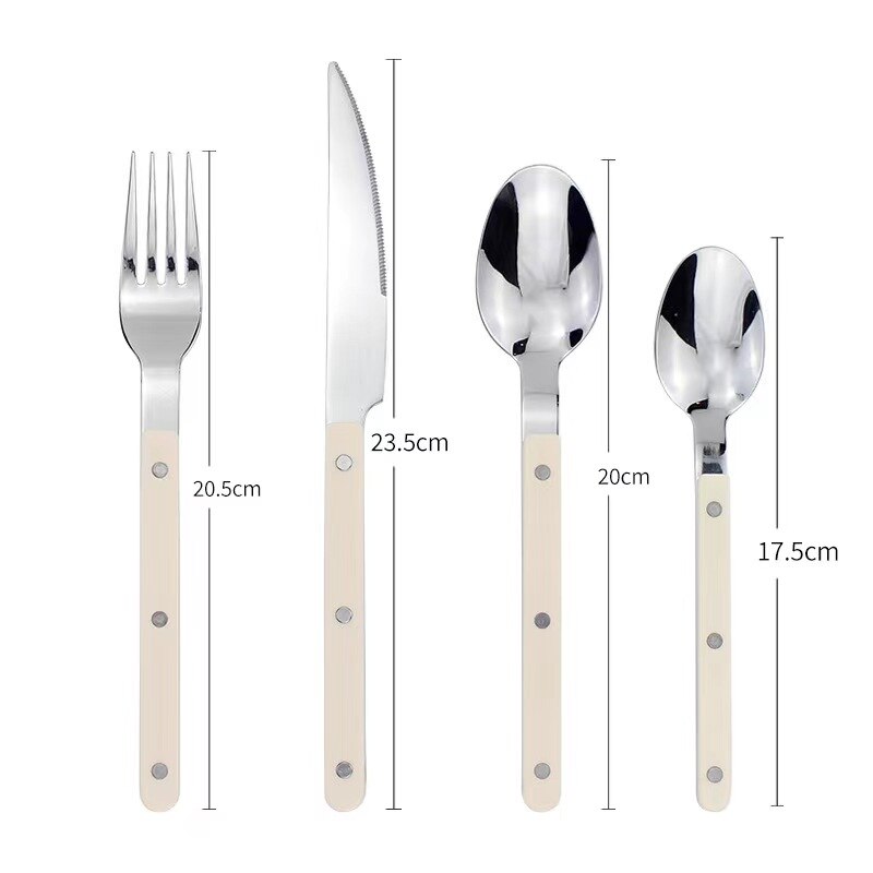 Harrow Bistro 24-Piece Cutlery Set Western Engraved Design Durable Dinnerware for 6