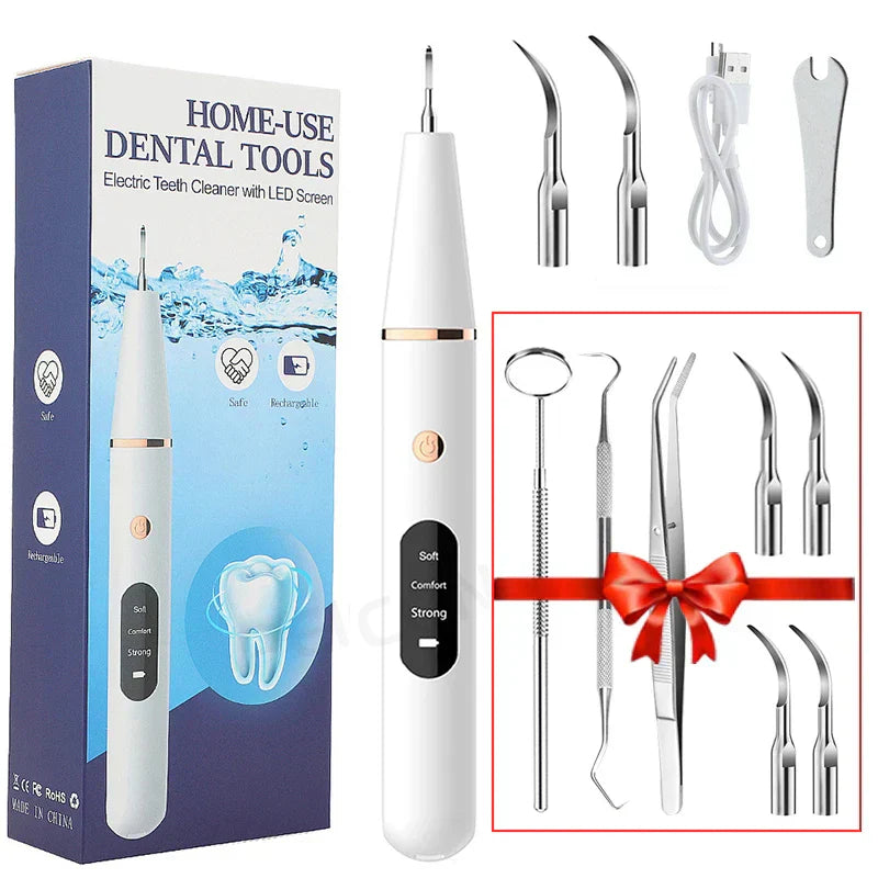 SmilePro Ultrasonic Tooth Tartar Cleaner Plaque Remover Portable Dental Calculus Remover