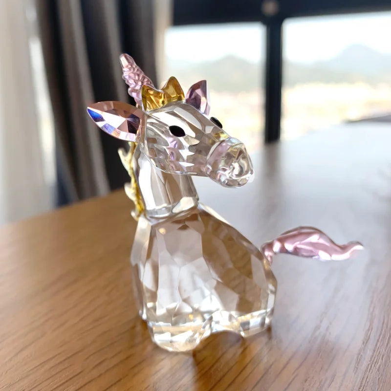 Animal Crystal Paperweight Figurines Modern Decorative Office Desk Accessories