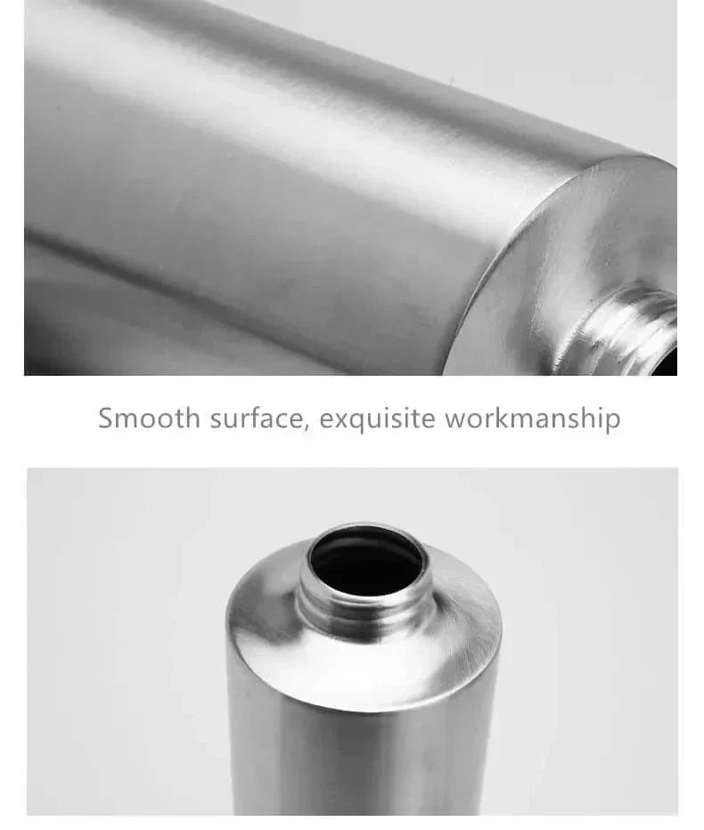 Elegant Stainless Steel Hand Pump Soap Dispenser Refillable Glossy Finish 250ml 350ml 550ml