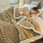 Cozy Flannel Blanket Soft Breathable Warm Throw for Couch and Bed Autumn Comfort
