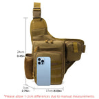 Multi-Pocket Compact Hiking Chest Bag 600D Oxford Nylon Water Resistant Crossbody Shoulder Bag