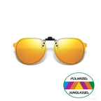 Polarized Clip-On Sunglasses with UV400 Lenses Flip-Up Mechanism Universal Fit for Glasses