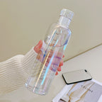 Heat-Resistant Glass Water Bottle with Time Scale and Leak-Proof Lid 22oz