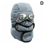 Thermal Windproof Face Covering Beanie Soft Cotton Polyester Blend Winter Hat