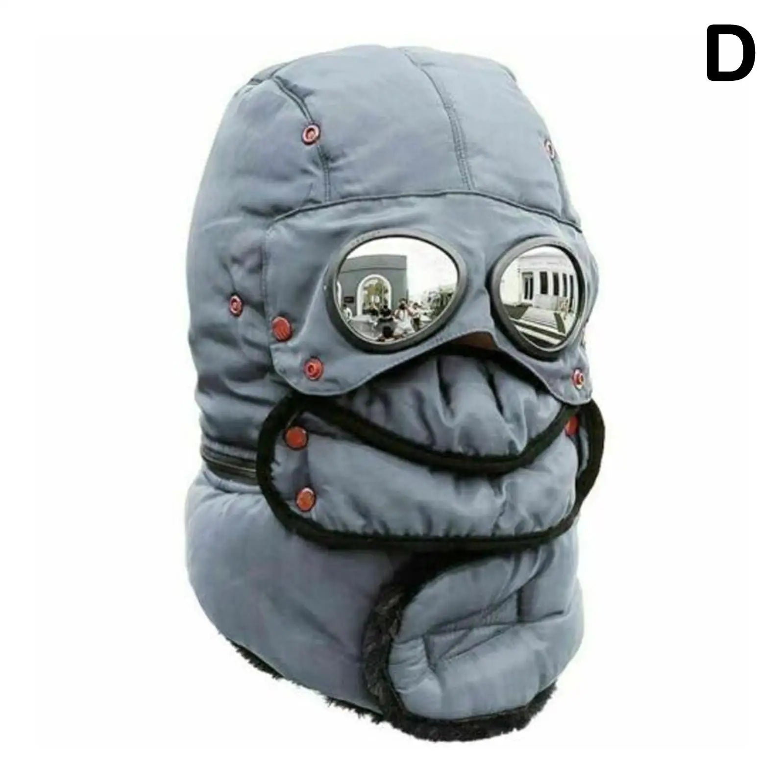 Thermal Windproof Face Covering Beanie Soft Cotton Polyester Blend Winter Hat