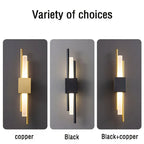 Nordic LED Wall Lamp Modern Metal Acrylic Wall Sconce Up Down Light Black Gold Finish