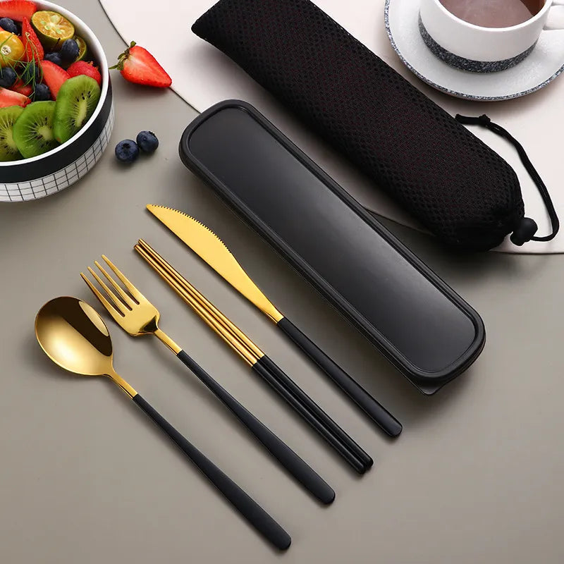 Harrow Stainless Steel Cutlery Set Portable Eco-Friendly Metal Dining Utensils with Certification