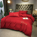 Harrow Luxury Embroidered Duvet Cover Soft Breathable Fabric 86.6x94.5 Inches Multiple Colors