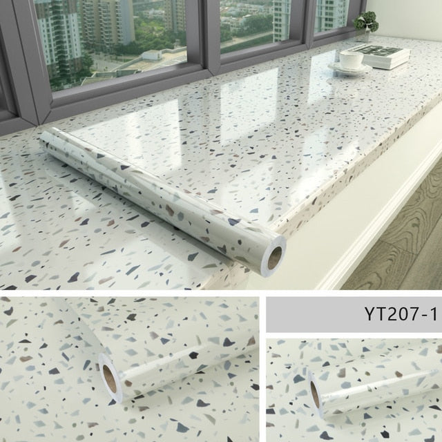 Self-Adhesive Protective Film PVC Waterproof Washable Decorative Surface Cover for Furniture Walls Floors