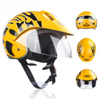 Kids Motocross Helmet Full Face ABS Lightweight Adjustable Straps Ages 3-9 Blaze Colors