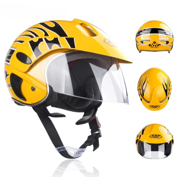 Kids Motocross Helmet Full Face ABS Lightweight Adjustable Straps Ages 3-9 Blaze Colors