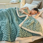 Cozy Flannel Blanket Soft Breathable Warm Throw for Couch and Bed Autumn Comfort