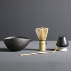 Traditional Matcha Tea Set Bamboo Whisk Ceramic Bowl Wooden Spoon for Authentic Tea Ceremony