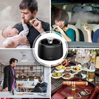Rechargeable Smokeless Ashtray for Home Office Car Outdoor Use Compact Black