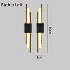 Nordic LED Wall Lamp Modern Metal Acrylic Wall Sconce Up Down Light Black Gold Finish