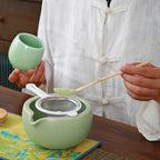 Complete Matcha Tea Set 10-Piece Bamboo Ceramic Stainless Steel Japanese Tea Tools
